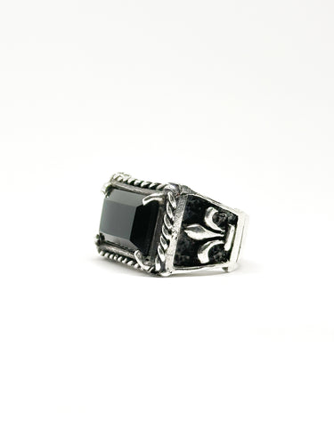 Italian Rectangular Onix Ring