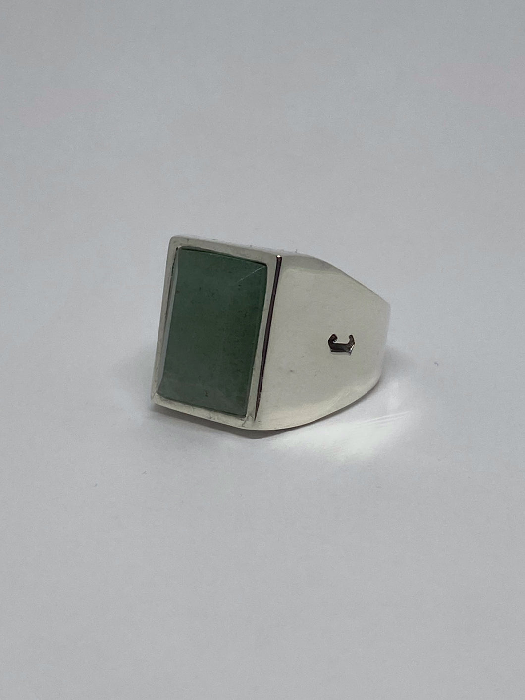 Faceted Rectangle Green Quartz