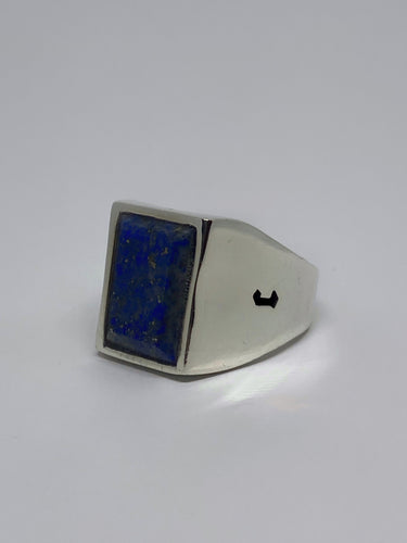 Faceted Rectangle Lapislazuli Ring
