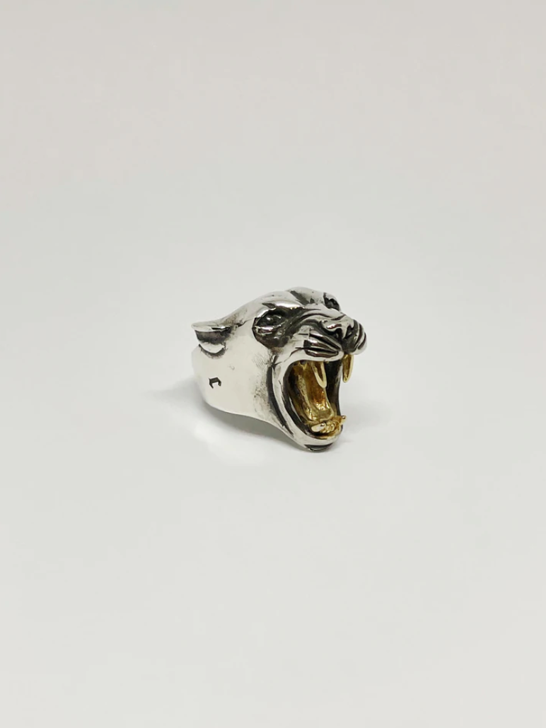Panther Ring (With Gold Plated Fangs)