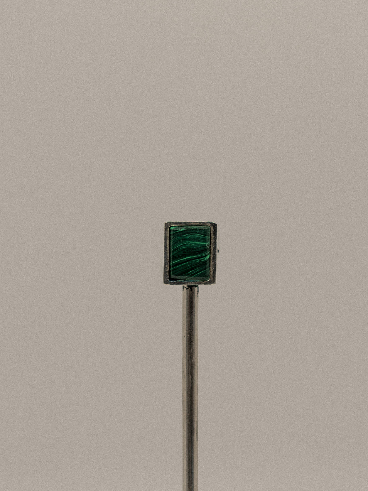 Faceted Rectangle Malachite Ring