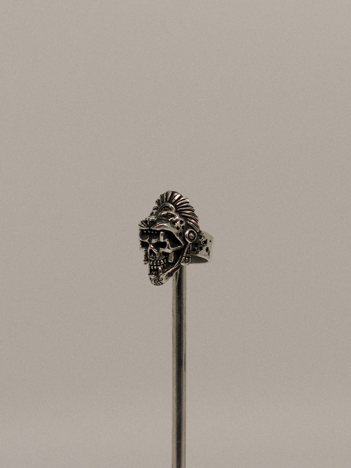 Jaguar Warrior Skull Ring