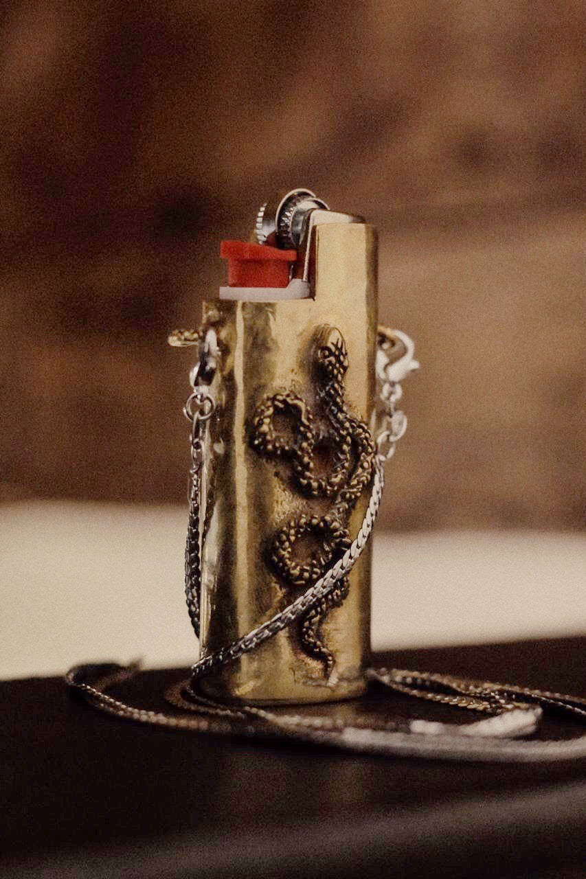 Snake Lighter Case (Brass)
